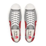 Cdg Play Converse Low Top Red Heart Jack Purcell Sneakers Red - Image 3