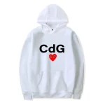 CDG Hoodie Mens - White