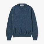 CDG Men Lambswool V Neck Sweater Navy