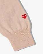 CDG Men Lambswool V Neck Sweater Pink - Image 2