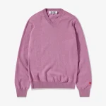 CDG Men Lambswool V Neck Sweater Purple