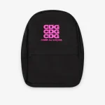 CDG Men's Pink Logo Backpack Black