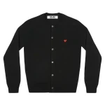 CDG Play Classic Heart Logo Cardigan (Black)