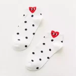 CDG Play Dot White/Black Socks