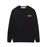 CDG Play Double Heart Logo Sweatshirt