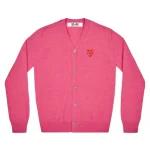 CDG Play Heart Logo Cardigan