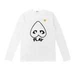 CDG Play Heart Logo Long Sleeve (white)