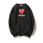 CDG Play Heart Logo Sweatshirt (Black)