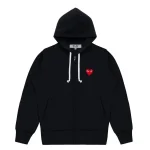 CDG Play Heart Logo Zip-Up Hoodie