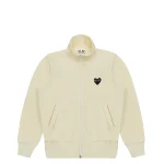 CDG Play Sweatshirt with Big Heart Ivory