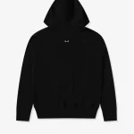 CDG Play Unisex Reverse Black Heart Zip Hooded Sweatshirt Black
