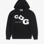 CDG Printed Logo Hoodie Black