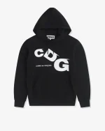 CDG Printed Logo Hoodie Black
