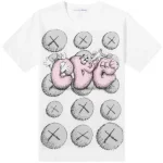 CDG Shirt X KAWS T-Shirt White/Pink/Grey