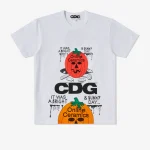 CDG Online Ceramics Pumpkin T-Shirt White - Halloween