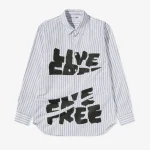 CDG Men's Live Free Curved Printed Shirt