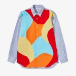 CDG Men's Curved Patchwork Shirt