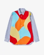 CDG Men's Curved Patchwork Shirt