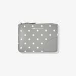 CDG Polka Dot Printed Zip Pouch Grey