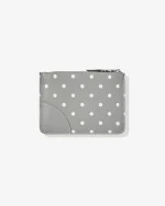 CDG Polka Dot Printed Zip Pouch Grey - Image 2