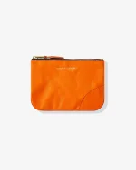 CDG Washed Wallet Zip Pouch Burnt Orange