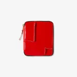 CDG Reversed Hem Full Zip Around Wallet Red