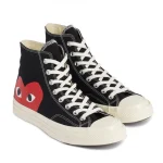 CDG Converse Big Heart High Top (Black) - Image 2