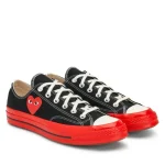 CDG Converse Red Sole Low Top (Black) - Image 2