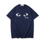 CDG Navy Blue Eyes T Shirt