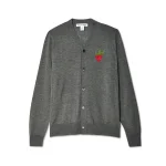 CDG Shirt X Brett Westfall Mid Grey Strawberry Cardigan