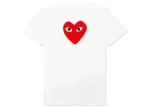 Comme Des Garcons Play Red Emblem No Eyes T-Shirt White - Image 2
