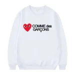 Comme des Garçons Play Heart Logo Sweatshirt (White)