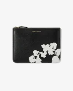 CDG x Denim Tears Wreath Zip Pouch Black SA5100