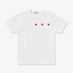 CDG Play Multi Red Heart T-Shirt White