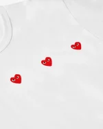 CDG Play Multi Red Heart T-Shirt White - Image 2