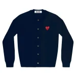CDG Navy Play Women Cardigan