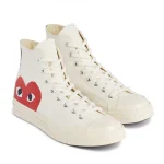 CDG Converse Big Heart High Top White - Image 2