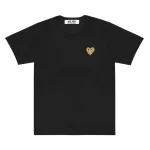 CDG Play Basic T-Shirt Gold Emblem (Black)