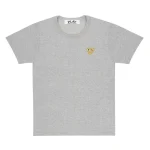 CDG Play Basic T-Shirt Gold Emblem (Grey)
