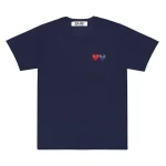 CDG Play Basic T-Shirt Two Emblems