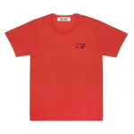 CDG Play Basic T-Shirt Two Emblems (Red)