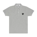 CDG Play Polo Black Emblem (Grey)