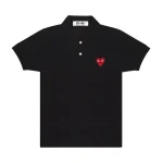 CDG Play Polo Red Emblem (Black)