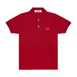 CDG Play Polo Red Emblem (Burgundy)