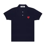 CDG Play Polo Red Emblem (Navy)