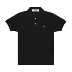 CDG Play Polo Black Emblem (Black）