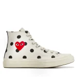 CDG Play Converse Polka Dot Red Heart Chuck Taylor All Star ’70 High Sneakers