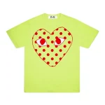 CDG Play Red Spotted Heart T-shirt Spring Series