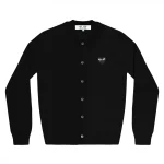 CDG Play Women Cardigan Black Emblem (Black)