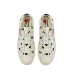 CDG Play Converse Polka Dot Red Heart Chuck Taylor All Star ’70 Low Sneakers - Image 2